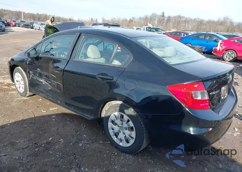 2012 Honda Civic Lx z USA, uszkodzony, nr VIN 19XFB2F5XCE345969
